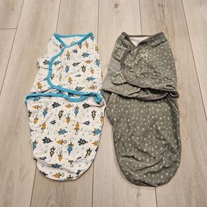 (2) Swaddle Me, Large, Rockets, Stars, 14-20lbs